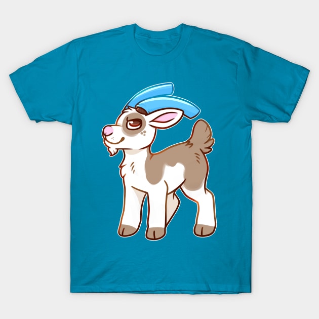 Goat with Pool Noodles T-Shirt by leashonlife